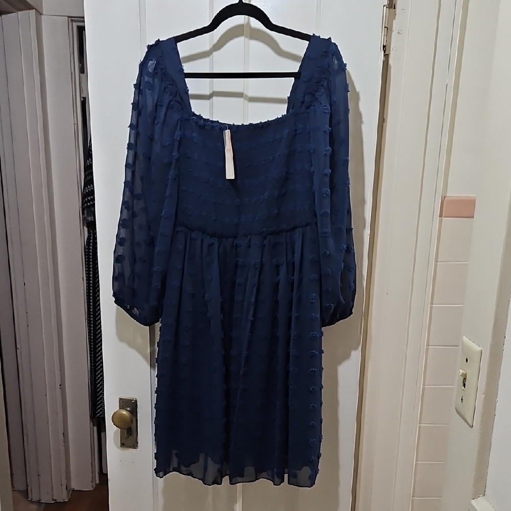 Elegant Blue Women's Dress